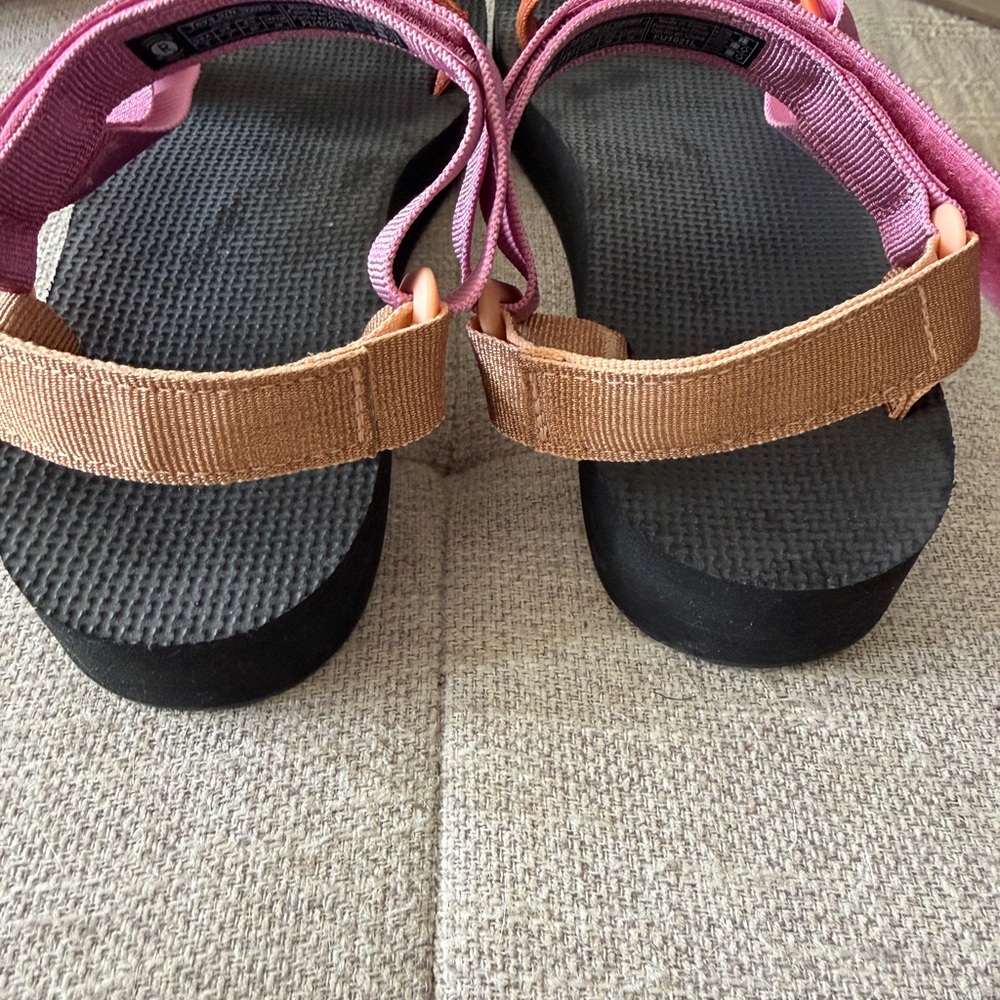 Teva Women's Metallic Strappy Sport Sandal in Pink, Rust & Black - Picture 3 of 7